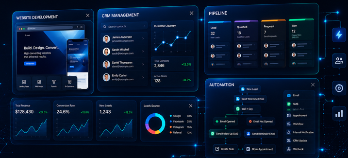 CRM dashboard preview